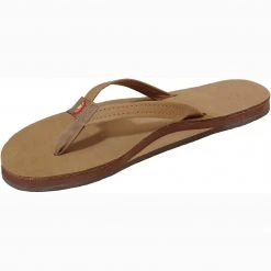 Rainbow Premier Leather Single Arch Narrow Strap Sandal For Women