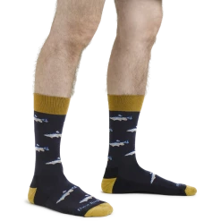 Darn Tough Men's Spey Fly Crew Lightweight Lifestyle Socks For Men